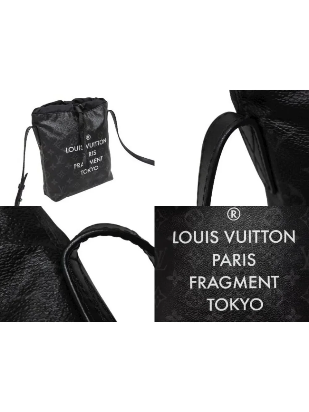Louis Vuitton Monogram Eclipse Fragment Nano Shoulder Bag Black